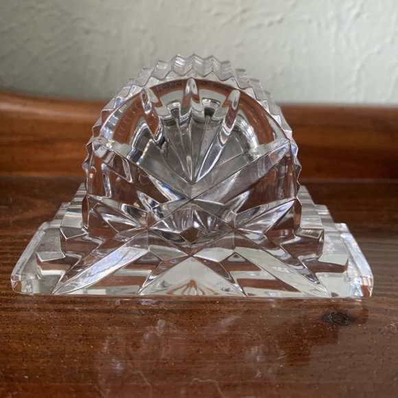 BEAUTIFUL VINTAGE WATERFORD 2 1/2" CRYSTAL DESK CLOCK - Picture 2 of 2